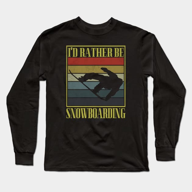 snowboarding Long Sleeve T-Shirt by dishcubung